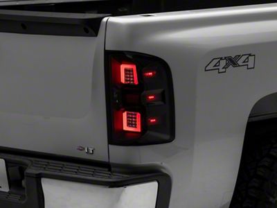 Raxiom LED Dual Ring Tail Lights; Black Housing; Clear Lens (07-13 Silverado 1500)