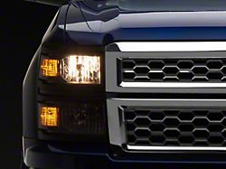Raxiom OE Style Headlights with Black Trim; Black Housing; Clear Lens (14-15 Silverado 1500)