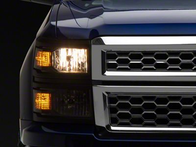 Raxiom OE Style Headlights with Black Trim; Black Housing; Clear Lens (14-15 Silverado 1500)