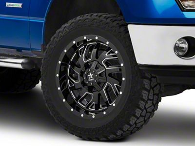 RBP 65R Glock Gloss Black with Machined Grooves 6-Lug Wheel; 20x10; 0mm Offset (09-14 F-150)