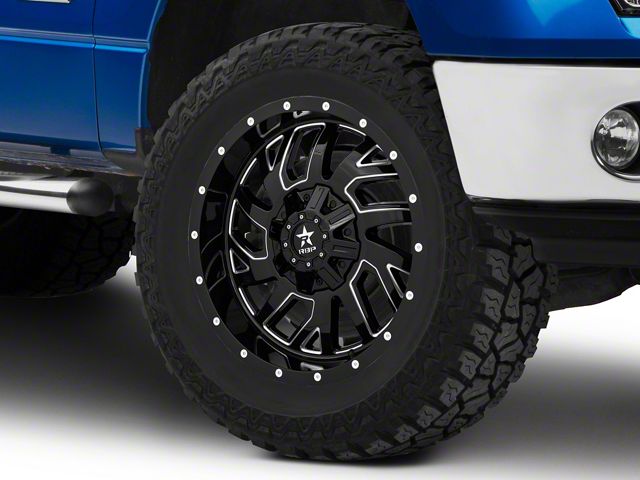 RBP 65R Glock Gloss Black with Machined Grooves 6-Lug Wheel; 20x10; 10mm Offset (09-14 F-150)