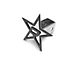 RBP Star Hitch Cover; Chrome/Black (Universal; Some Adaptation May Be Required)