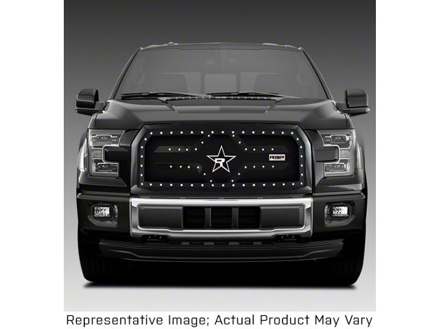 RBP RX-2 Series Studded Frame Upper Replacement Grille; Chrome (18-20 F-150, Excluding Raptor)