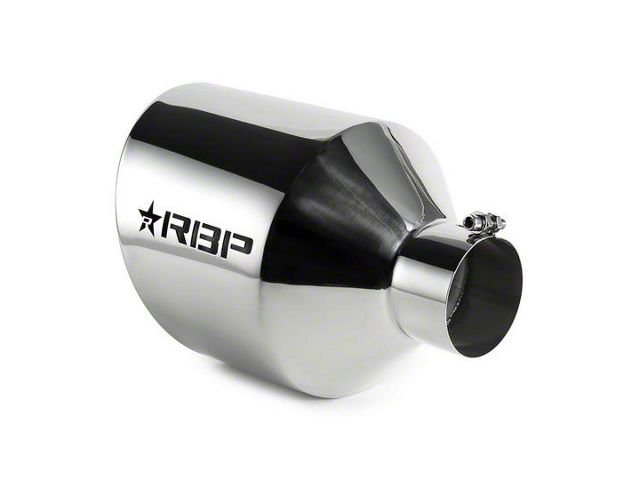 RBP RX-7 Magnum Edition Stainless Steel Exhaust Tip; 10-Inch; Polished (Fits 4-Inch Tailpipe)