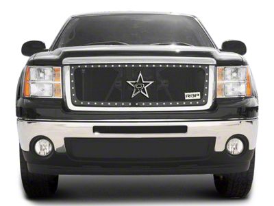 RBP RL Series Smooth Frame Upper Grille Insert; Black (07-13 Sierra 1500, Excluding All-Terrain Package)