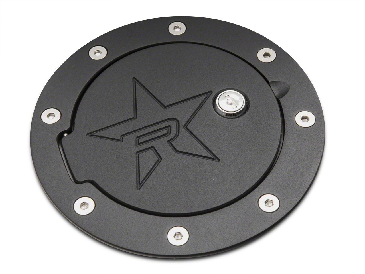 Gloss Black Fuel Filler Door Cover Trim For Chevy Silverado 1500 2019-2024 - Savadi-Car ABS Plastic, Self-Adhesive