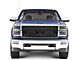 RBP RX-3 Midnight Edition Studded Frame Upper Replacement Grille with LED Lights; Black (14-15 Silverado 1500)