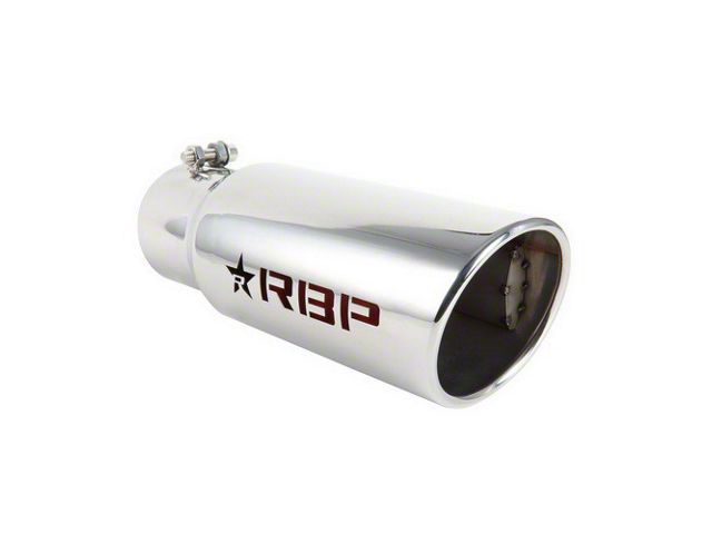 RBP RX-7 Stainless Steel Exhaust Tip; 4.50-Inch; Polished (Fits 3.50-Inch Tailpipe)