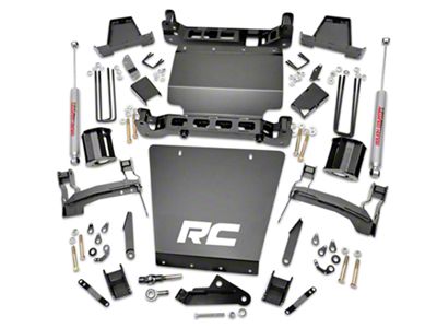 Rough Country 7-Inch Bracket Suspension Lift Kit with Lifted Struts and Premium N3 Shocks (14-18 4WD Sierra 1500, Excluding Denali)