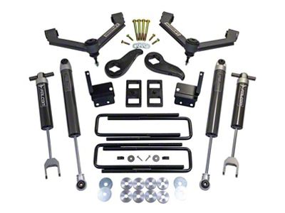 ReadyLIFT 3-Inch Front / 1-Inch Rear SST Suspension Lift Kit with Fabricated Control Arms and Falcon 2.1 Monotube Shocks (20-24 Sierra 2500 HD)