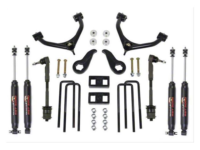 ReadyLIFT 3.50-Inch Front / 1-Inch Rear SST Suspension Lift Kit with Fabricated Control Arms and SST3000 Shocks (11-19 Sierra 2500 HD)