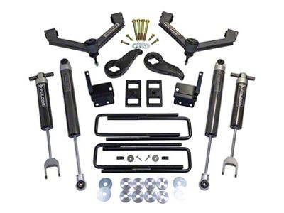 ReadyLIFT 3-Inch Front / 1-Inch Rear SST Suspension Lift Kit with Fabricated Control Arms and Falcon 2.1 Monotube Shocks (20-25 Sierra 3500 HD)
