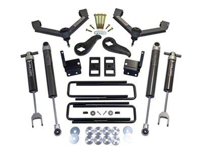 ReadyLIFT 3-Inch Front / 1-Inch Rear SST Suspension Lift Kit with Fabricated Control Arms and Falcon 2.1 Monotube Shocks (20-24 Sierra 3500 HD)