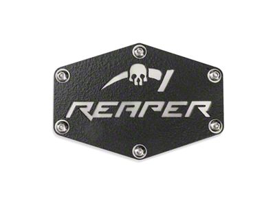 Reaper Off-Road Trailer Hitch Receiver Plug; Reaper Logo (Universal; Some Adaptation May Be Required)