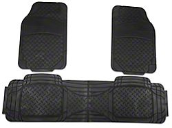 RedRock All-Weather Floor Mat Set with One-Piece Rear Mat; Black (97-14 F-150)