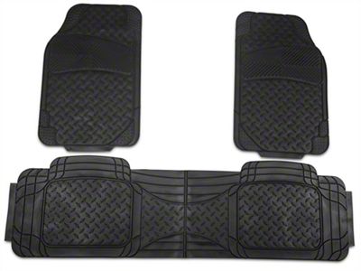 RedRock Alterum Series All-Weather Floor Mat Set with One-Piece Rear Mat; Black (97-14 F-150)