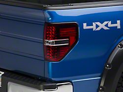 LED Tail Lights; Chrome Housing; Red/Clear Lens (09-14 F-150 Styleside)