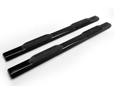 RedRock 6-Inch Oval Straight End Side Step Bars; Black (04-06 Silverado 1500 Crew Cab)