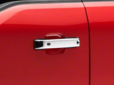 RedRock Front and Rear Door Handle Covers; Chrome (21-24 F-150 SuperCrew)