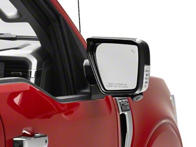 RedRock Side Mirror Trim; Carbon Fiber (21-25 F-150)