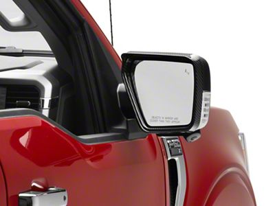 RedRock Side Mirror Trim; Carbon Fiber (21-24 F-150)