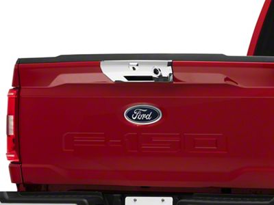 RedRock Tailgate Handle Cover; Chrome (21-25 F-150 w/ Power Fold-Down Tailgate)