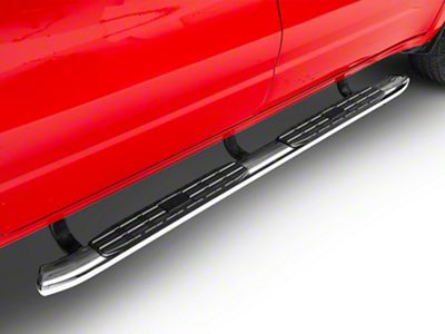 Barricade Pinnacle 4-Inch Oval Bent End Side Step Bars; Stainless Steel (19-25 RAM 1500 Quad Cab)