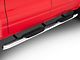 RedRock 5-Inch Oval Bent End Side Step Bars; Stainless Steel (19-24 RAM 1500 Crew Cab)