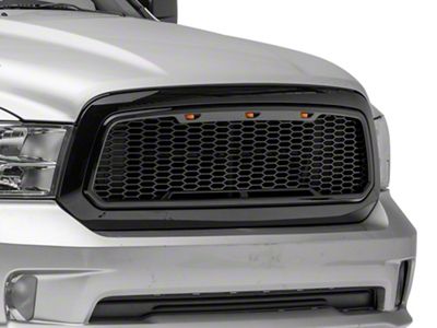 RedRock Baja Upper Replacement Grille; Gloss Black (13-18 RAM 1500, Excluding Rebel)