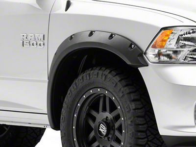 RedRock Pocket Style Fender Flares; Smooth Black (09-18 RAM 1500, Excluding Rebel)