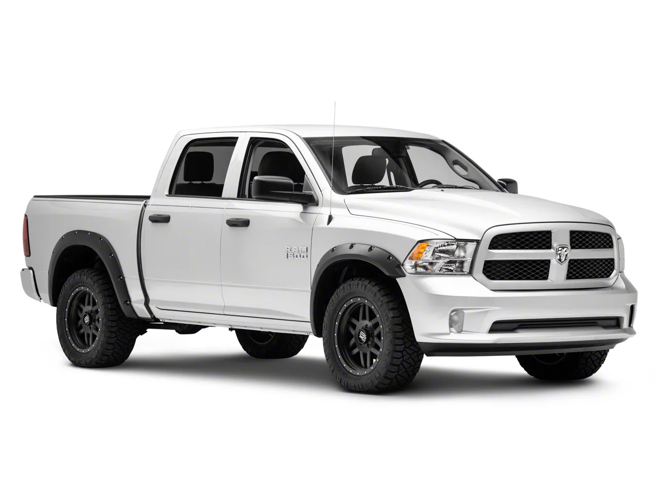 RedRock RAM 1500 Pocket Style Fender Flares; Smooth Black R123141 