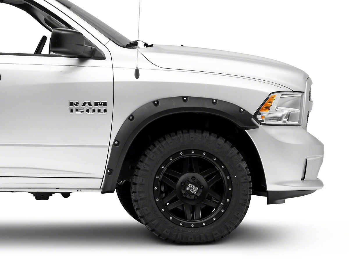 RedRock RAM 1500 Pocket Style Fender Flares; Smooth Black R123141 