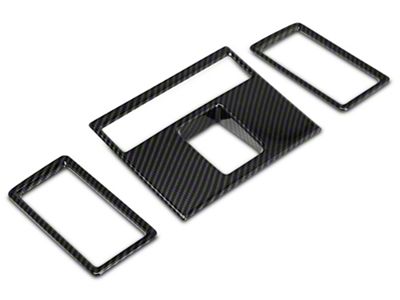 RedRock Rear Vent Outlet Trim; Carbon Fiber (09-18 RAM 1500)