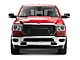 RedRock Rebel Style Upper Replacement Grille with LED DRL; Matte Black (19-24 RAM 1500 w/o Forward Facing Camera)