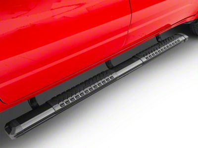 Barricade Saber 5-Inch Aluminum Side Step Bars; Black Cover Plates (19-24 RAM 1500 Quad Cab)