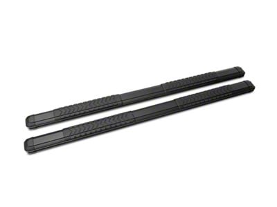 Barricade Saber 5-Inch Aluminum Side Step Bars; Black Cover Plates (19-24 Sierra 1500 Crew Cab)
