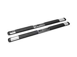 Barricade Saber 5-Inch Aluminum Side Step Bars; Stainless Cover Plates (19-25 Sierra 1500 Crew Cab)
