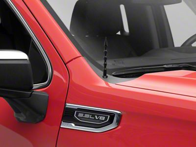 RedRock Billet Antenna; 6-Inch; Black (07-25 Sierra 1500)