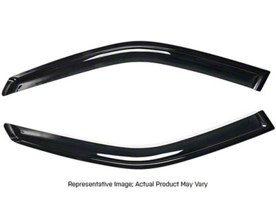 RedRock Window Deflectors; Front; Smoked (99-06 Sierra 1500 Regular Cab)
