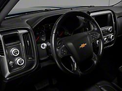 RedRock Billet Interior Knob Cover Kit; Silver (14-18 Silverado 1500)