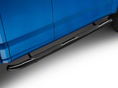 RedRock 3-Inch Side Step Bars; Black (15-25 F-150 SuperCab)