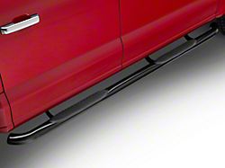 RedRock 3-Inch Side Step Bars; Black (15-26 F-150 SuperCrew)