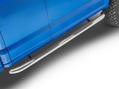 RedRock 3-Inch Side Step Bars; Stainless Steel (15-24 F-150 SuperCab)