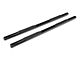 RedRock 4-Inch Oval Straight End Side Step Bars; Black (15-24 F-150 SuperCrew)