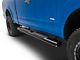 RedRock 6-Inch Oval Straight End Side Step Bars; Black (15-24 F-150 SuperCab)
