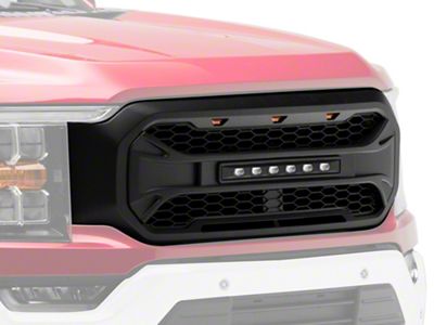 RedRock Armor Upper Replacement Grille with LED Off-Road Lighting (21-23 F-150, Excluding Raptor)