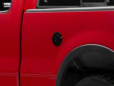 RedRock Fuel Door Cover; Gloss Black (04-08 F-150 Styleside)