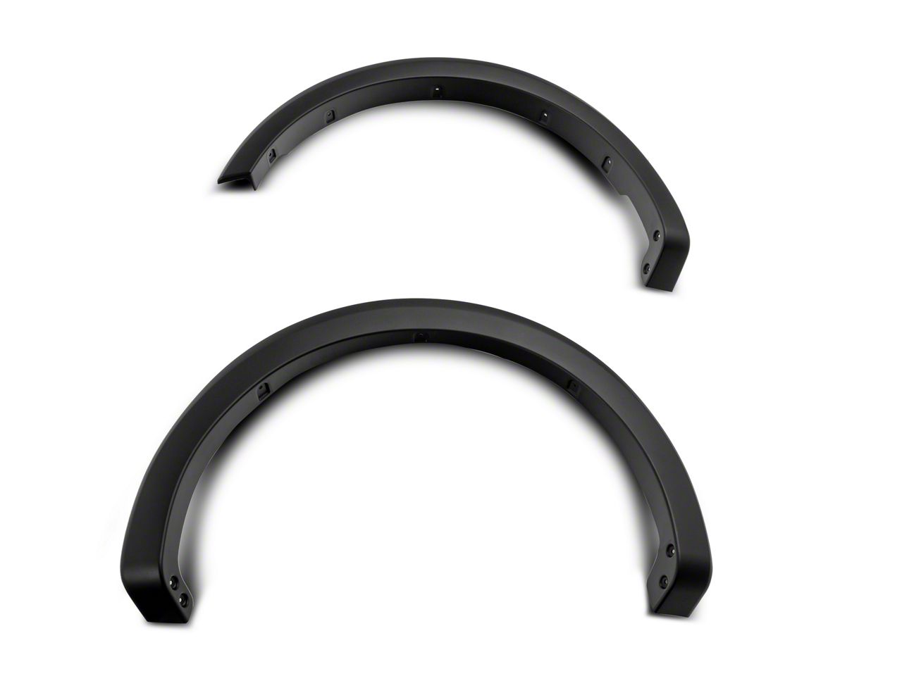 Complete Set Of Paintable Black Fender Flares For 2015-2017 Ford F-150 - OE Style, No Drilling