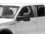 RedRock Powered Heated Tow Mirrors with Puddle Light and Amber LED Turn Signals; Black (04-14 F-150)