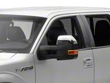 RedRock Powered Towing Mirrors with Puddle Light and Amber LED Turn Signal; Textured Black (04-14 F-150)